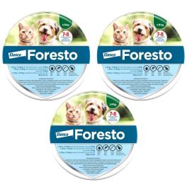 FORESTO Obroża dla kota i psa przeciw kleszczom i pchłom poniżej 8 kg zestaw 3 szt.