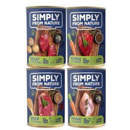 SIMPLY FROM NATURE Mokra karma dla psa mix 4 smaków 12 x 400g