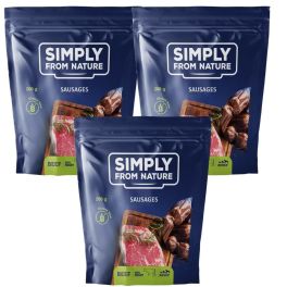 SIMPLY FROM NATURE Naturalne kiełbaski z wołowiną 3 x 200 g