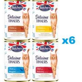 BUTCHERS Deliciuos dinners Mix smaków w galaretce 24x400 g