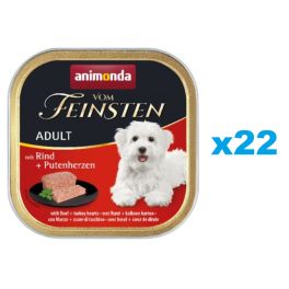 ANIMONDA Vom Feinsten Adult wołowina i serca z indyka 22x150g