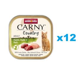 ANIMONDA Carny Country Adult Chicken, Veal, Vension 12x100 g kurczak, cielęcina i wieprzowina dla dorosłych kotów