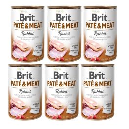 BRIT Pate&Meat rabbit 6x400 g pasztet z królikiem dla psa