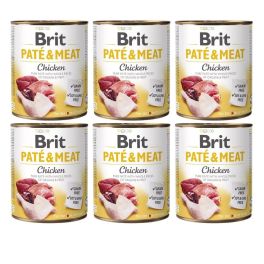 BRIT Pate&Meat chicken 6x800 g pasztet z kurczakiem dla psa
