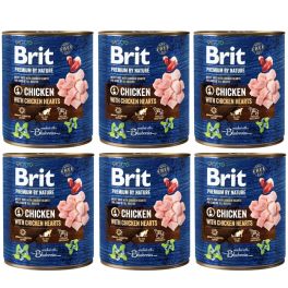BRIT Premium by Nature chicken, hearts 6x800 g kurczak i serca