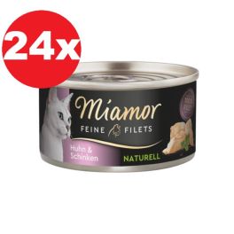 MIAMOR Feine Filets Naturell Chicken&Ham 24x80g kurczak i szynka w sosie własnym