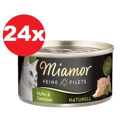 MIAMOR Feine Filets Naturell Chicken&Vegetables 24x80g kurczak i warzywa w sosie własnym