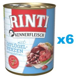 RINTI Kennerfleisch Poultry hearts serca drobiowe 6x800 g