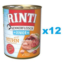 RINTI Kennerfleish Junior Chicken 12x800 g z kurczakiem dla szczeniąt