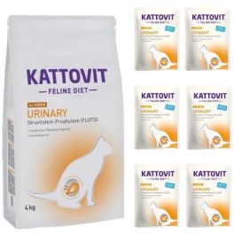KATTOVIT Feline Diet Urinary Chicken kurczak sucha karma 4 kg + mokra karma 6x85 g