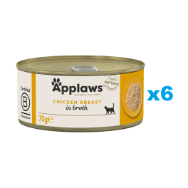 APPLAWS Cat Adult Chicken Breast in Broth pierś z kurczaka w bulionie 6x70 g