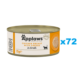 APPLAWS Cat Adult Chicken Breast with Cheese in Broth pierś z kurczaka z serem w bulionie 72x70 g