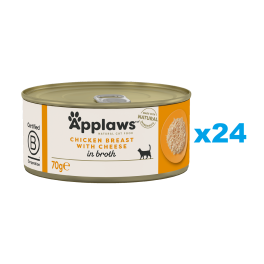 APPLAWS Cat Adult Chicken Breast with Cheese in Broth pierś z kurczaka z serem w bulionie 24x70 g
