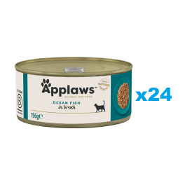 APPLAWS Cat Adult Ocean Fish in Broth ryba oceaniczna w bulionie 24x156 g
