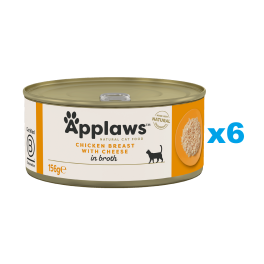APPLAWS Cat Adult Chicken Breast with Cheese in Broth pierś z kurczaka z serem w bulionie 6x156 g