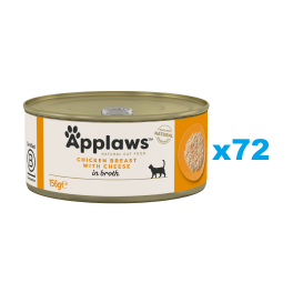 APPLAWS Cat Adult Chicken Breast with Cheese in Broth pierś z kurczaka z serem w bulionie 72x156 g