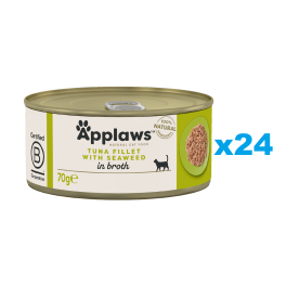APPLAWS Cat Adult Tuna with Seaweed in Broth tuńczyk z wodorostami w bulionie 24x70 g