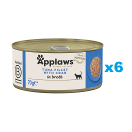 APPLAWS Cat Adult Tuna with Crab in Broth tuńczyk i krab w bulionie 6x70 g