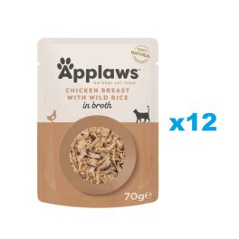 APPLAWS Cat Adult Pouch Chicken Breast with Wild Rice in Broth kurczak i dziki ryż w bulionie 12x70 g