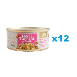 APPLAWS Taste Toppers Pierś z kurczaka, łosoś, dynia w bulionie 12x156 g