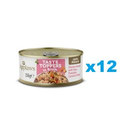 APPLAWS Taste Toppers Pierś z kurczaka, szynka i dynia w bulionie 12x156 g