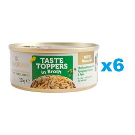 APPLAWS Taste Toppers Pierś z kurczaka, dynia, groszek w bulionie 6x156 g