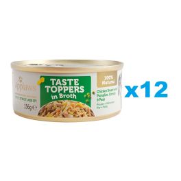 APPLAWS Taste Toppers Pierś z kurczaka, dynia, groszek w bulionie 12x156 g