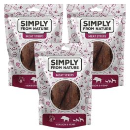 SIMPLY FROM NATURE Meat Strips Mięsne paski z dziczyzną i konopiami dla psów 3x80 g