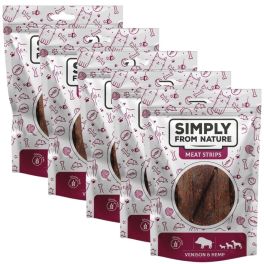 SIMPLY FROM NATURE Meat Strips Mięsne paski z dziczyzną i konopiami dla psów 5x80 g