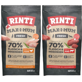 RINTI MAX-I-MUM Beef z wołowiną 12 kg + Chicken z kurczakiem 12 kg