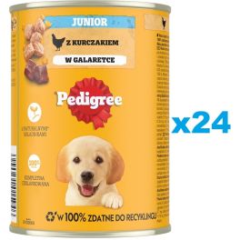 PEDIGREE Junior 24x400g mokra pełnoporcjowa karma dla dorastających psów z kurczakiem w galaretce