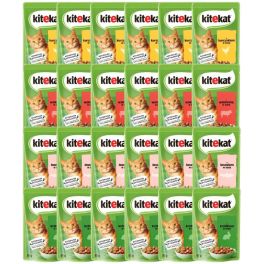 KITEKAT Mix smak&oacute;w w sosie 24x85 g dla dorosłych kot&oacute;w z kurczakiem, wołowiną, łososiem i kr&oacute;likiem