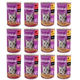 WHISKAS Adult Mix smaków 12x400 g z kurczakiem i wołowiną w sosie dla dorosłych kotów