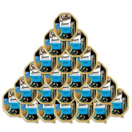 SHEBA Sauce Collection tacka 22 x 85 g mokra karma pełnoporcjowa dla dorosłych kotów kawałki z tuńczykiem w sosie