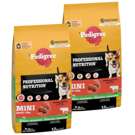 PEDIGREE Professional Nutrition Adult Mini z Wołowiną i Warzywami 2 x 12 kg dla psów małych ras