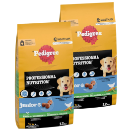 PEDIGREE Professional Nutrition Junior z Drobiem i Warzywami 2 x 12 kg dla szczeniąt ras średnich i dużych