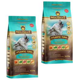 WOLFSBLUT Atlantic Tuna Adult sucha karma dla dorosłych psów z tuńczykiem i sałatką morską 25 kg (2 x 12,5 kg)