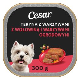CESAR Teryna z Warzywami 300 g Wołowina i warzywa ogrodowe mokra karma dla psa