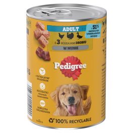 PEDIGREE Adult puszka 400 g mokra karma pełnoporcjowa dla dorosłych psów z 3 rodzajami drobiu w musie