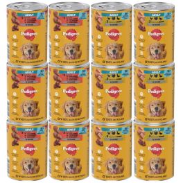 PEDIGREE Adult Mix smaków 400 g dla psów z 3 rodzajami: wołowiną, jagnięciną i kurczakiem i 3 rodzajami drobiu, w musie