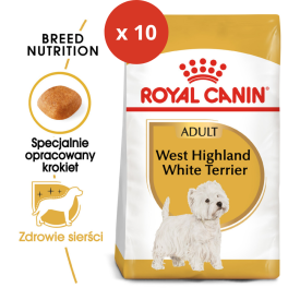 ROYAL CANIN West Highland White Terrier Adult karma sucha dla psów dorosłych 1.5 kg x 10