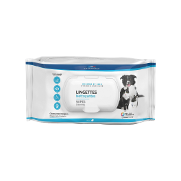 FRANCODEX Chusteczki do czyszczenia oczu, uszu, łap psów i kotów 80 szt.