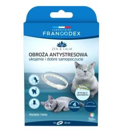 FRANCODEX Obroża antystresowa z kocimiętką dla kotów i kociąt 35 cm