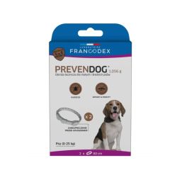 FRANCODEX PL Obroża na kleszcze PREVENDOG 60 cm dla psów do 25 kg - 2 szt
