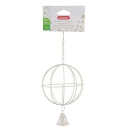 ZOLUX Metalowa kula na siano do zawieszenia śr. 10 cm beżowa