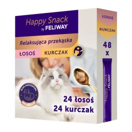 FELIWAY Happy Snack Mix Chicken and Salmon 48x15 g relaksująca przekąska dla wszystkich kotów