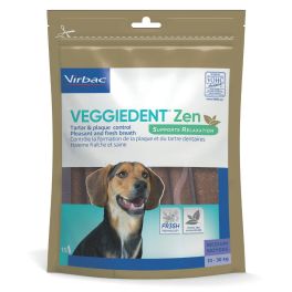 VIRBAC VeggieDent Zen M – Gryzaki dentystyczne i antystresowe dla średnich psów (10–30 kg), 15 szt.