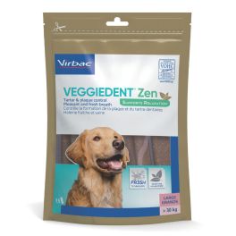VIRBAC VeggieDent Zen L – Gryzaki dentystyczne i antystresowe dla dużych psów (powyżej 30 kg), 15 szt.