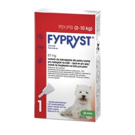 KRKA FYPRYST 67 mg roztwór do nakrapiania dla psów 2-10 kg na kleszcze i pchły