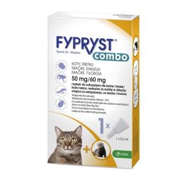 KRKA FYPRYST Combo 50 mg/60 mg roztwór do nakrapiania dla kotów i fretek na pchły